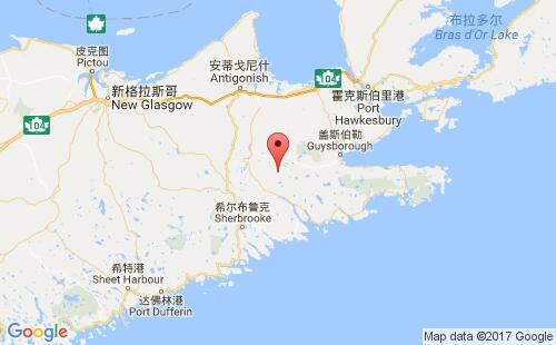 加拿大港口康特里港country harbour港口地图