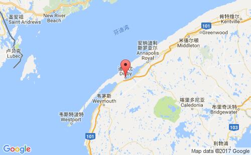 加拿大港口迪格比digby港口地图