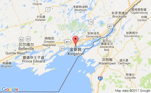 加拿大港口金斯顿kingston,ca港口地图