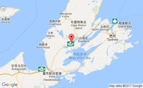 加拿大港口小窄峡little narrows港口地图