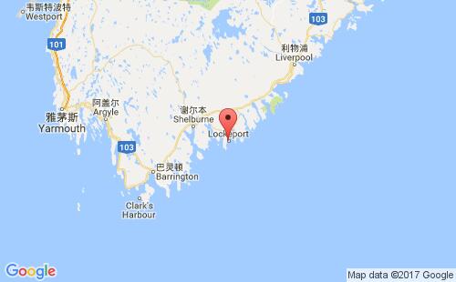 加拿大港口洛克波特lockeport港口地图