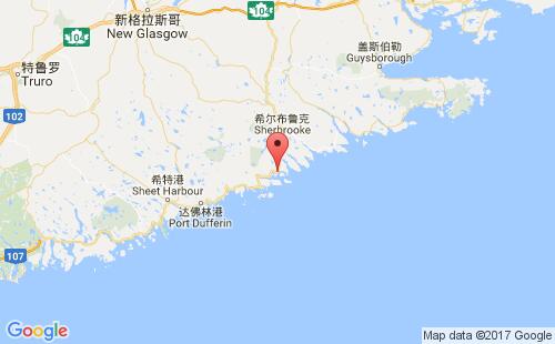 加拿大港口利斯科姆lis comb港口地图