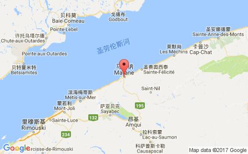 加拿大港口马塔讷matane港口地图