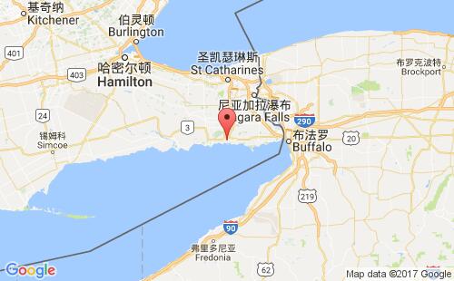 加拿大港口科尔本港port colborne,on港口地图