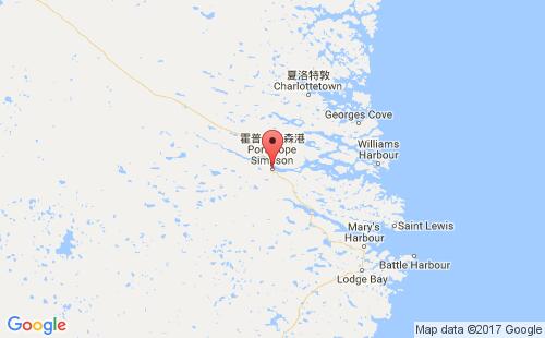 加拿大港口霍普辛普森港port hope simpson港口地图