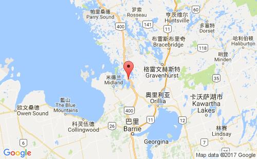 加拿大港口塞文港port severn,on港口地图