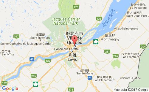 加拿大港口魁北克quebec city,qc港口地图