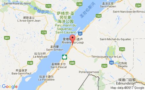 加拿大港口里维耶尔-迪卢riviere du loup港口地图