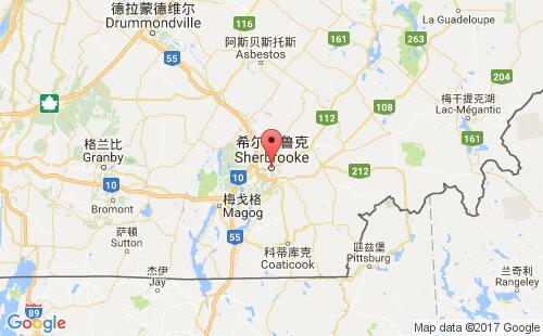 加拿大港口希布洛克sherbrooke港口地图
