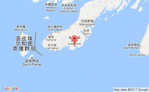 加拿大港口圣劳伦斯st.lawrence,nf港口地图