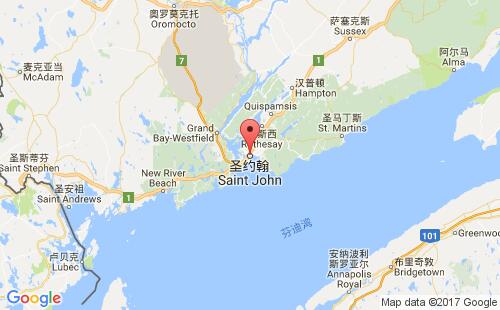 加拿大港口圣约翰saint john港口地图