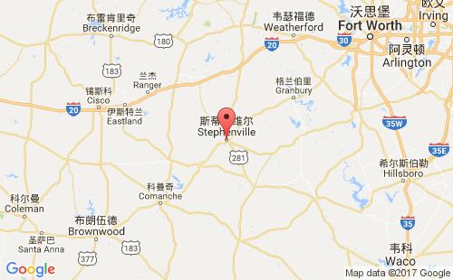 加拿大港口斯蒂芬维尔stephenville港口地图