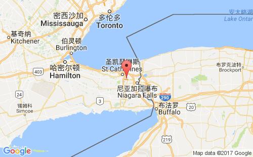 加拿大港口索罗尔德thorold,on港口地图