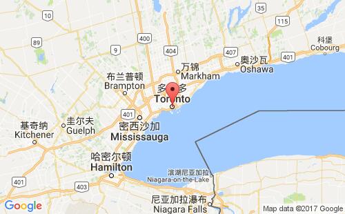 加拿大港口多伦多toronto,on港口地图