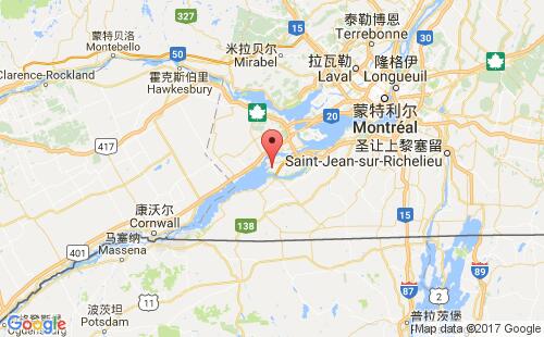 加拿大港口瓦利菲尔德valleyfield港口地图