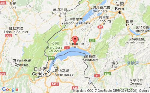 瑞士港口洛桑lausanne港口地图