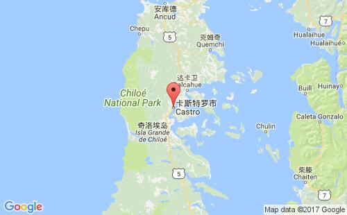 智利港口卡斯特罗castro港口地图
