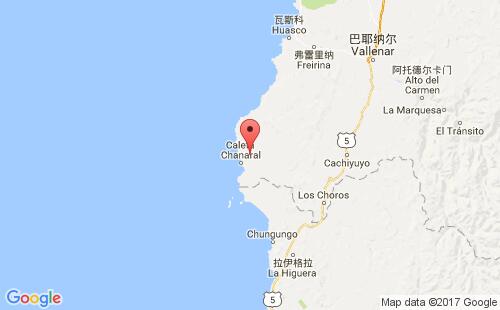 智利港口查尼亚拉尔chanaral港口地图