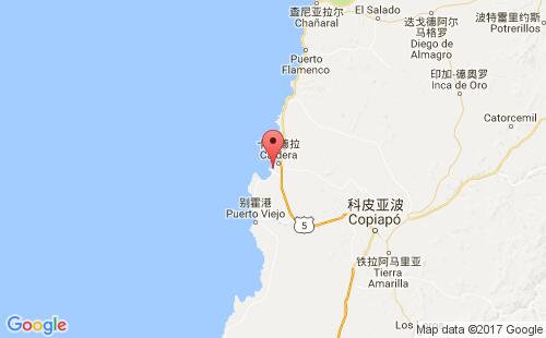 智利港口卡尔德里拉calderilla港口地图