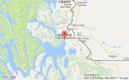 智利港口纳塔莱斯港puerto natales港口地图