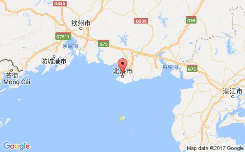 中国港口北海beihai港口地图