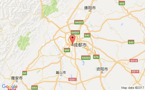 中国港口成都chengdu港口地图