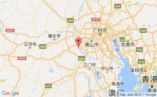 中国港口高明,佛山gaoming,foshan港口地图