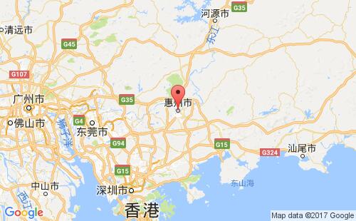 中国港口惠州huizhou港口地图