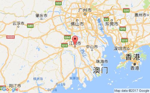 中国港口江门jiangmen港口地图