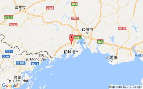 中国港口防城fangcheng港口地图