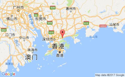 中国港口盐田,深圳yantian港口地图