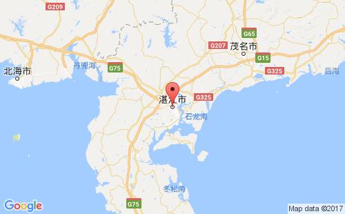 中国港口湛江zhanjiang港口地图