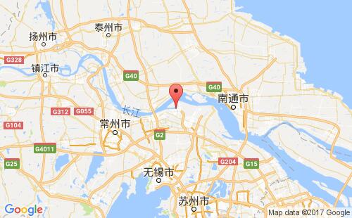 中国港口张家港zhangjiagang港口地图
