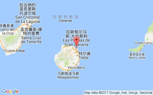 加那利群岛港口拉斯帕尔马斯las palmas港口地图