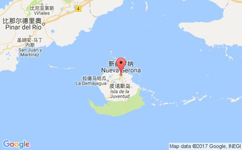 古巴港口新赫罗纳nueva gerona港口地图