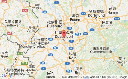 德国港口杜塞尔多夫duesseldorf港口地图