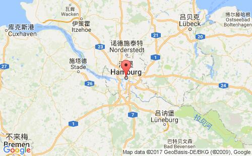 德国港口汉堡hamburg港口地图