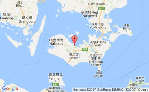 丹麦港口班霍尔姆bandholm港口地图