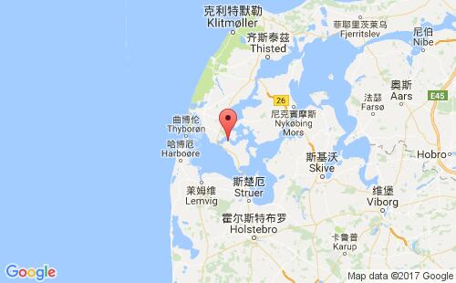 丹麦港口林斯奥得lyngs oddde港口地图