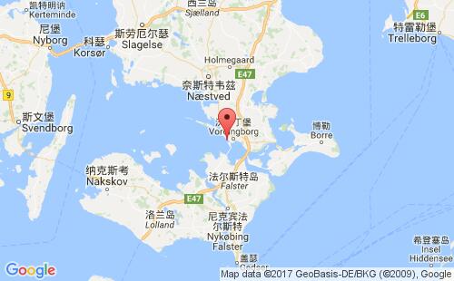 丹麦港口马斯讷松masnedsund港口地图
