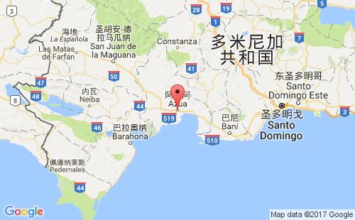 多米尼加港口阿苏阿azua港口地图
