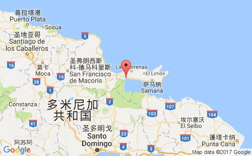 多米尼加港口桑切斯sanchez港口地图