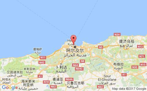 阿尔及利亚港口阿尔及尔algiers港口地图