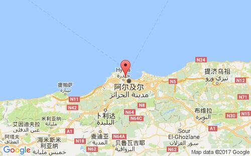 阿尔及利亚港口贾扎伊尔el djazair港口地图