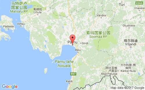 爱沙尼亚港口派尔努parnu港口地图