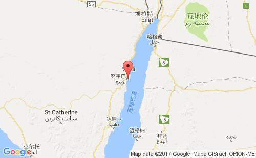 埃及港口努韦巴nuweibaa港口地图