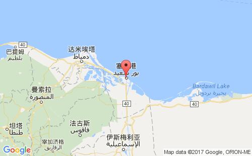 埃及港口塞得港port said港口地图
