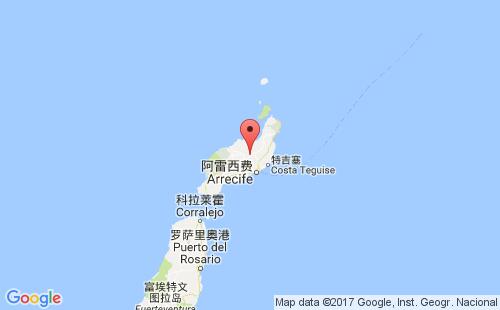 加那利群岛港口兰萨罗特岛lanzarote港口地图