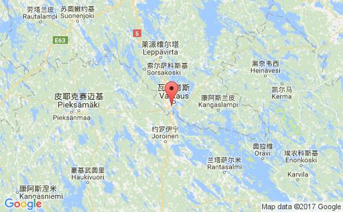 芬兰港口瓦尔考斯varkaus港口地图