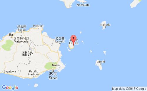 斐济港口累武卡levuka港口地图